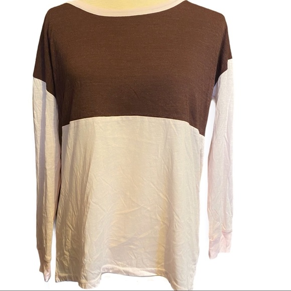 Chaser pink maroon color block tee size medium NWT - Picture 1 of 6